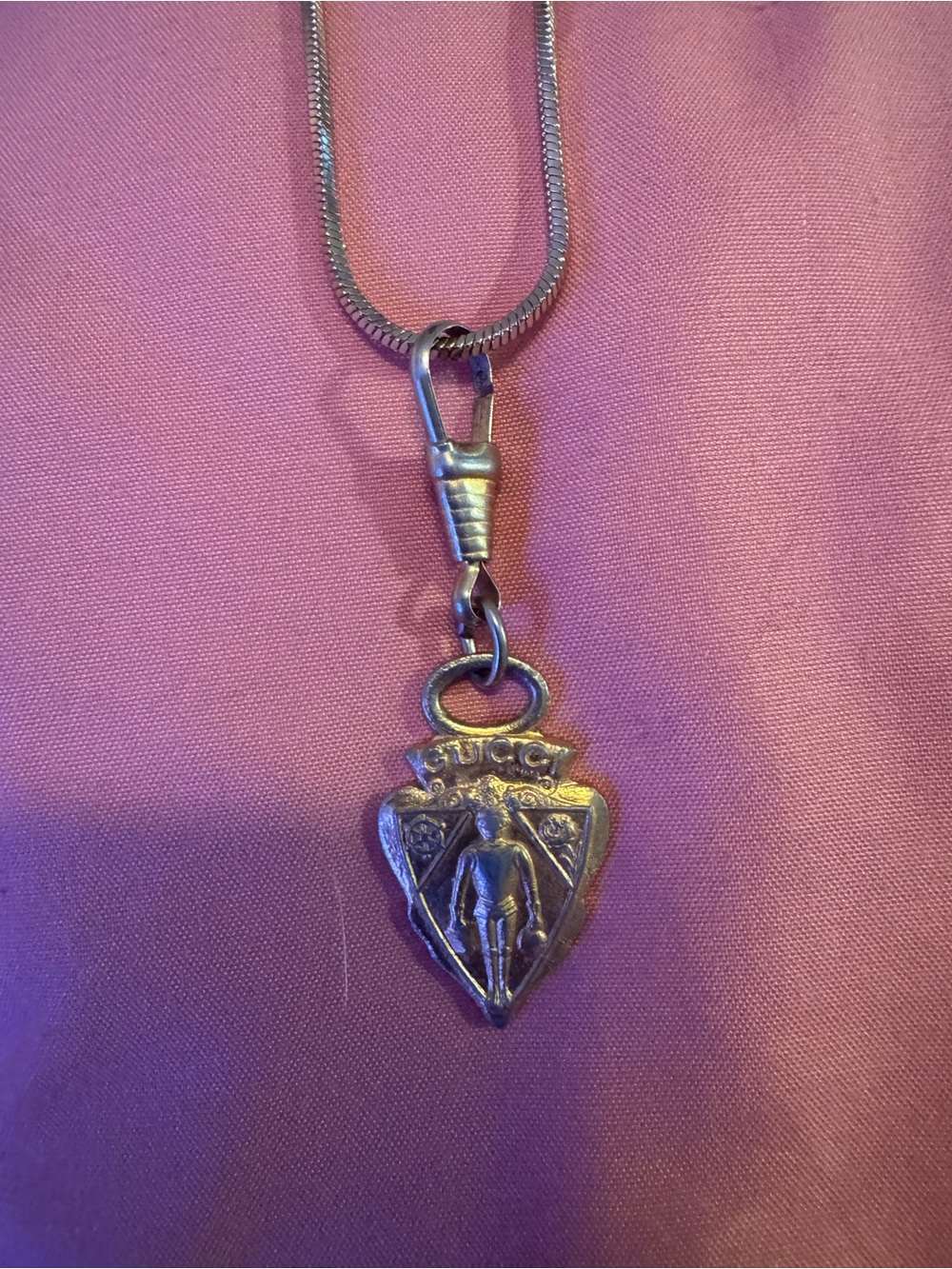 Gucci Silver Shield Charm Pendant - Picture 3 of 4